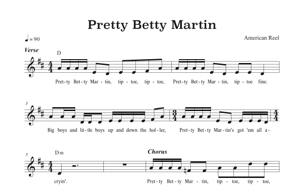 Pretty Betty Martin (arr. Riverside Guitar School)