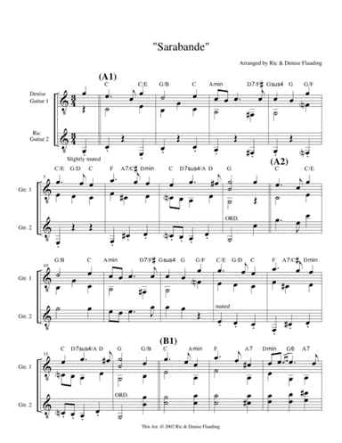 Sarabande (2 Guitars) (arr. Ric & Denise Flauding)