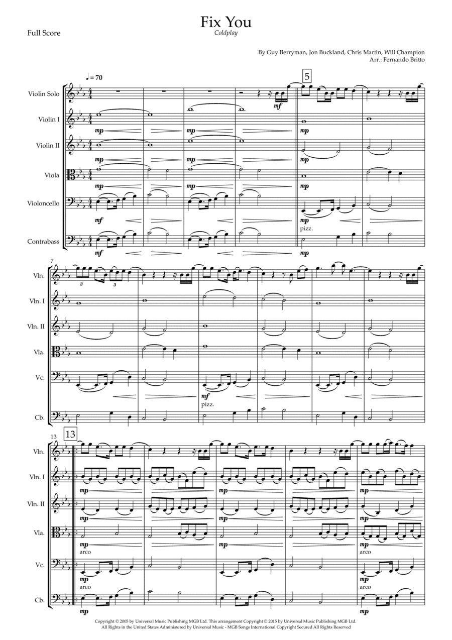 Fix You (arr. Fernando Britto)