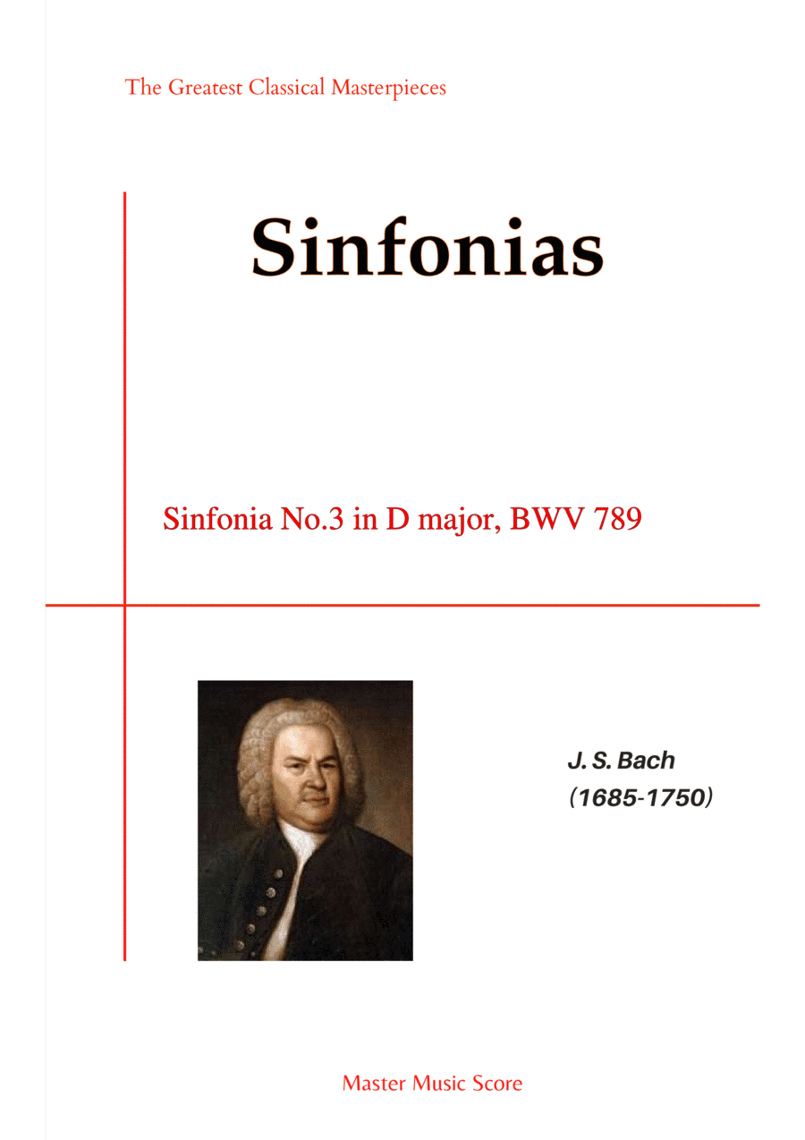 Bach-Sinfonia No.3 in D major, BWV 789.(Piano) (arr. MPS)