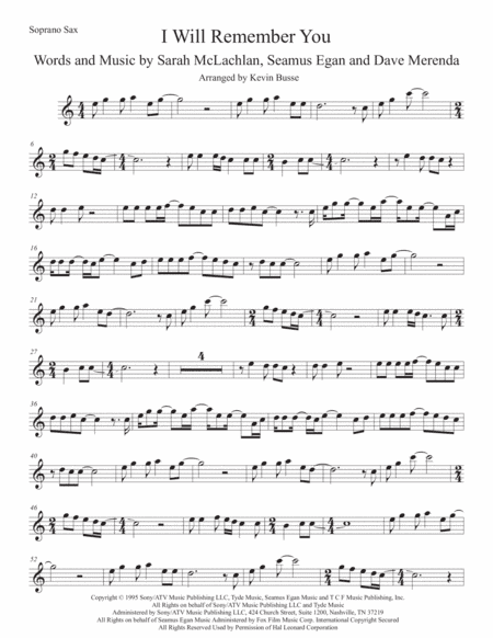I Will Remember You (arr. Kevin Busse)