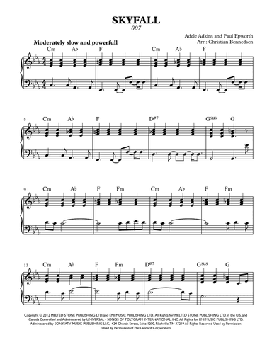 Skyfall (arr. Christian Bennedsen)