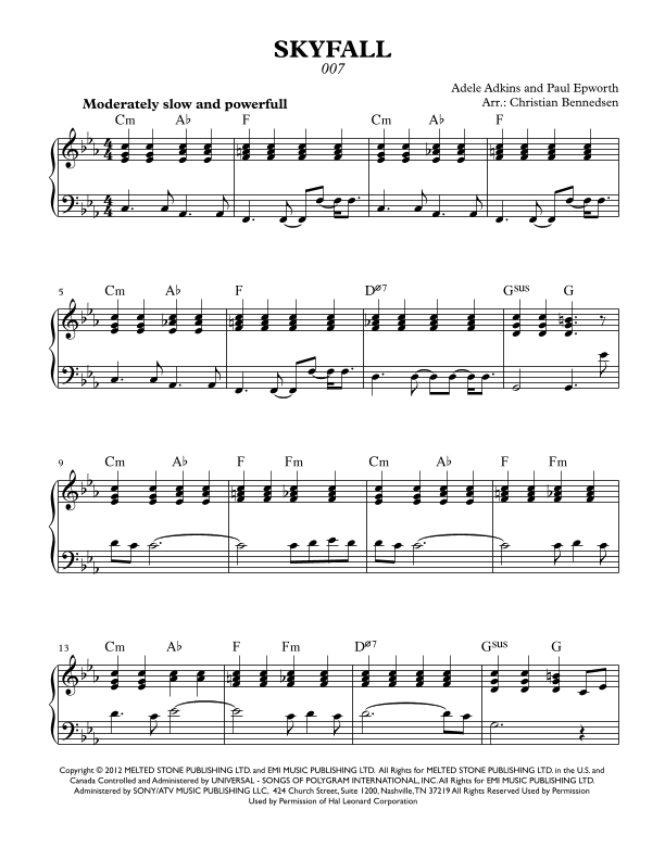 Skyfall (arr. Christian Bennedsen)