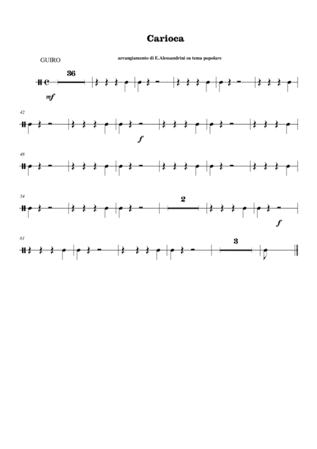 Carioca-guiro (arr. Ester Alessandrini)