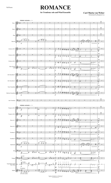 Romance for Trombone solo and Concert Band or Wind Ensemble
