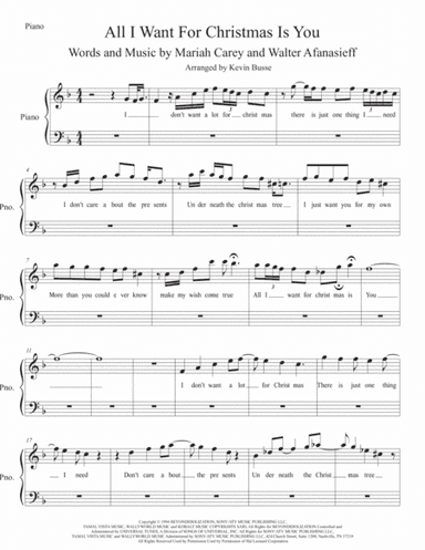 All I Want For Christmas Is You (arr. Kevin Busse)