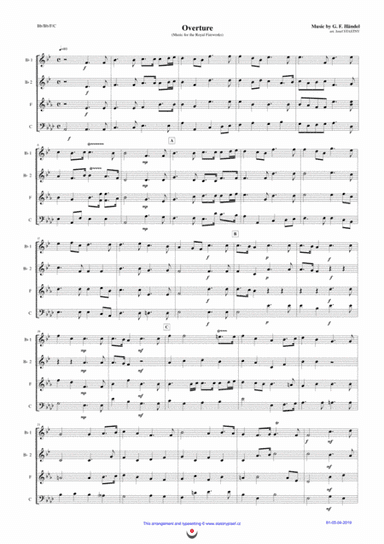 Overture (Music for the Royal Fireworks) (arr. Josef STASTNY)