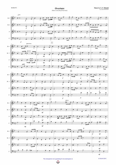 Overture (Music for the Royal Fireworks) (arr. Josef STASTNY)