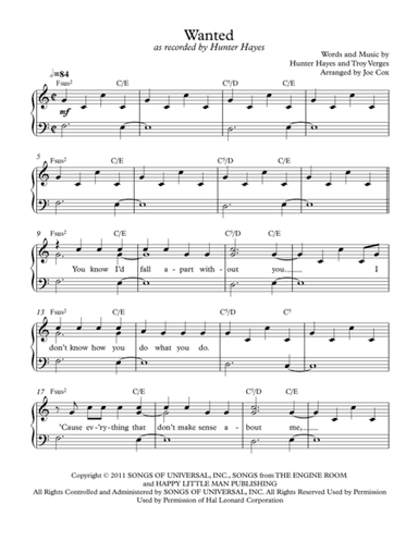 Wanted (arr. Joe Cox)