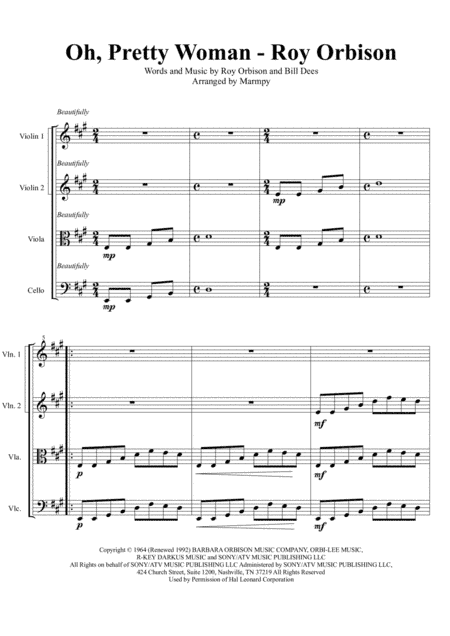 Oh, Pretty Woman (arr. Marmpy Music Ltd)