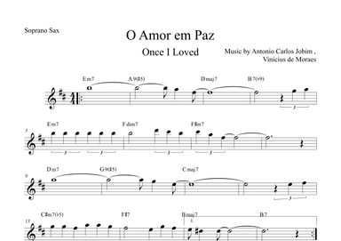 Once I Loved (amor Em Paz) (love In Peace) (arr. The Sheet Music Library)