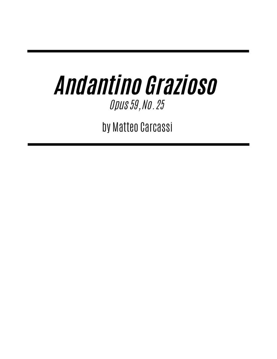 Andantino Grazioso (for Solo Guitar) (arr. Kenneth Pasciak)