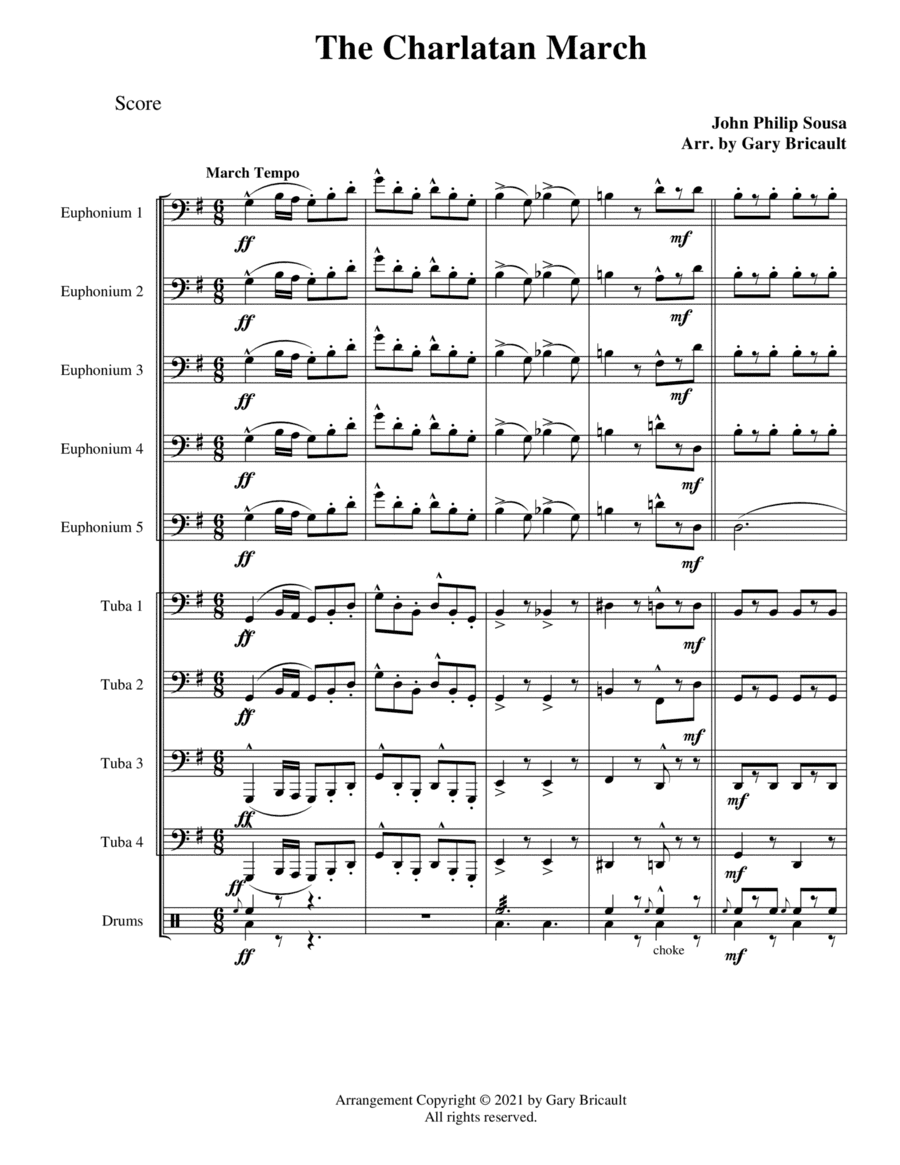 The Charlatan March (arr. Gary Bricault)