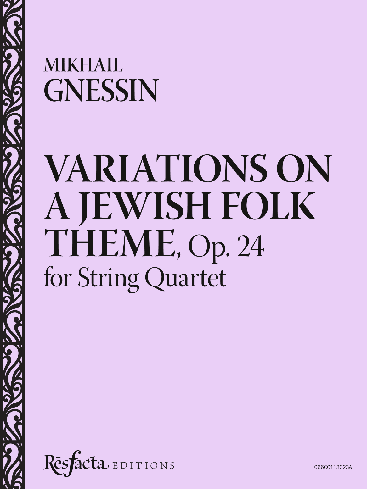 Variations on a Jewish Folk Theme, Op. 24