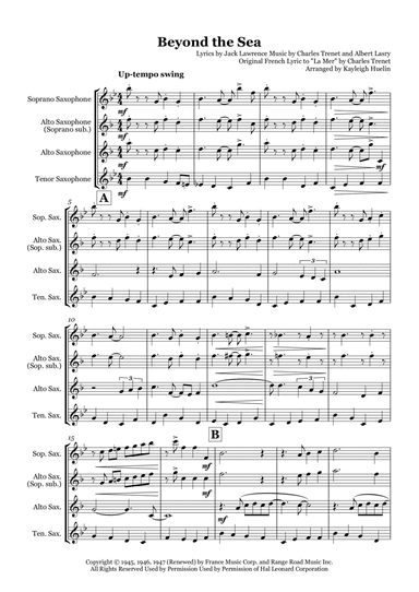 Beyond The Sea (arr. Kayleigh Huelin)