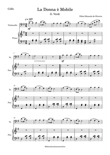 La Donna è Mobile - Rigoletto (Verdi) (arr. Fabio Eduardo de Oliveira)