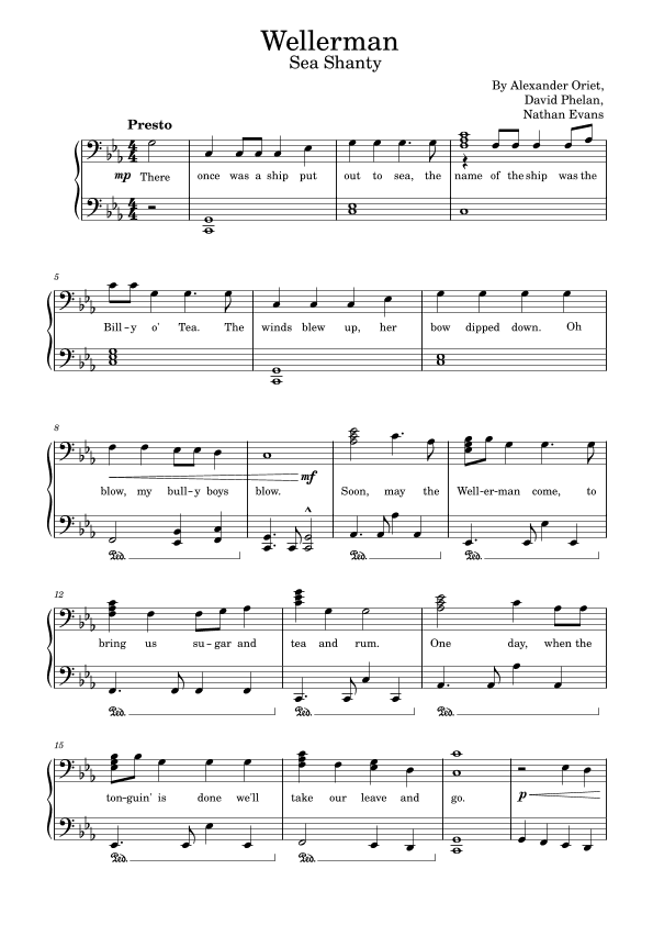 Wellerman (arr. poon)