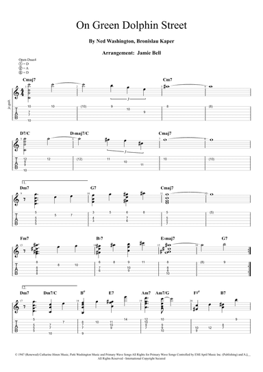 On Green Dolphin Street (arr. Jamie Bell)