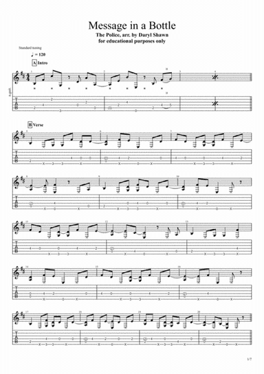 Message In A Bottle (arr. Daryl Shawn)