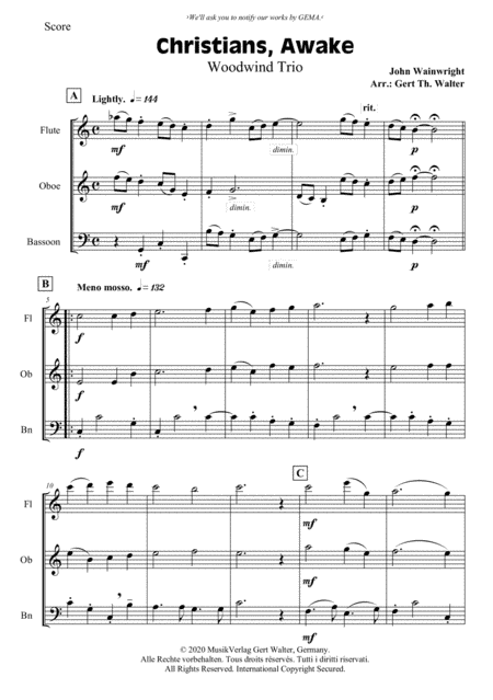 Christians, Awake, Salute The Happy Morn (arr. Gert Th. Walter)