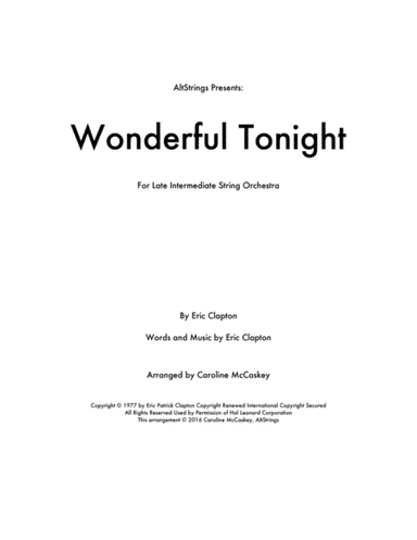 Wonderful Tonight (arr. Caroline McCaskey)