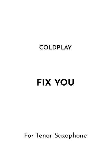 Fix You (arr. Jireh J.)