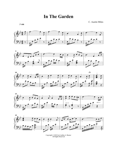 In the Garden (arr. Cynthia A. Boener)