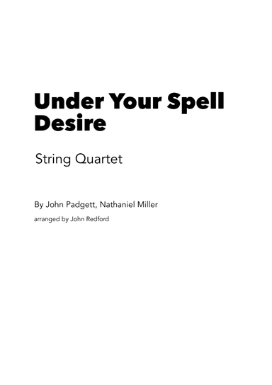 Under Your Spell (arr. John Redford)