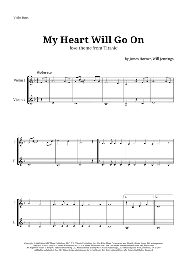 My Heart Will Go On (love Theme From 'titanic') (arr. Langanho)