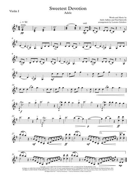 Sweetest Devotion (arr. Lorento Golofeev)