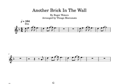 Another Brick In The Wall (arr. Thiago Marconato)