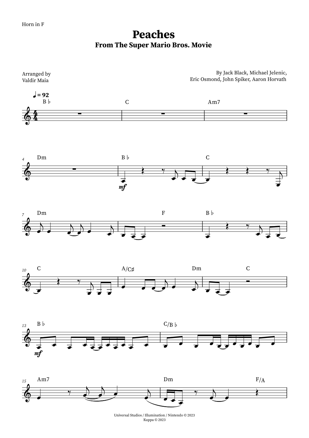 Peaches (arr. Valdir Maia)