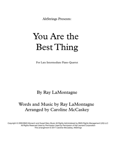 You Are The Best Thing (arr. Caroline McCaskey)