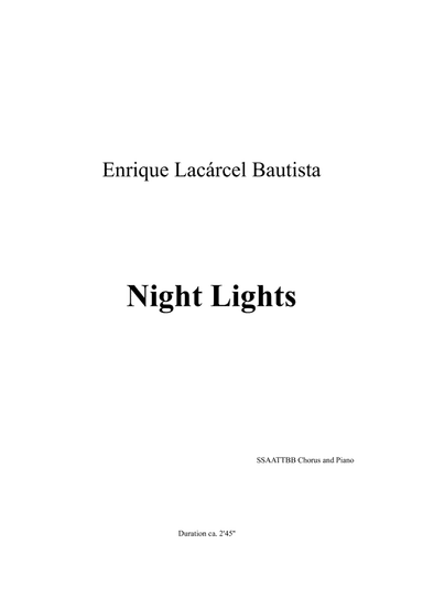 Night Lights (Choir and piano version)