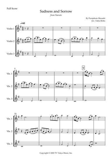 Sadness And Sorrow (arr. Fabio Britto)