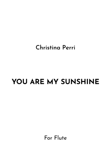 You Are My Sunshine (arr. Jireh J.)