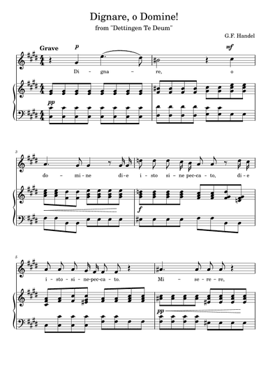 Dignare, o Domine! Middle or high voice (Mittlere oder höhe Stimme) - C-sharp minor (cis-moll) (arr. Vladyslav Panfilenko)