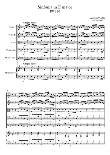 Sinfonia in F major RV 140