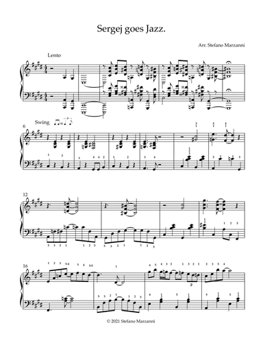 Rachmaninoff Prelude op. 3 n. 2 ( easy jazz version) (arr. Stefano Marzanni)