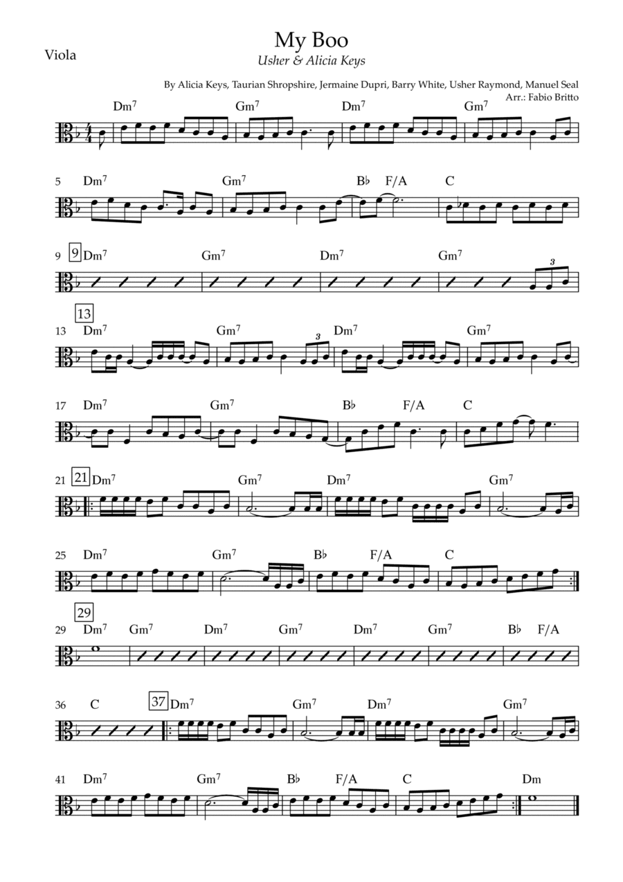 My Boo (arr. Fabio Britto)