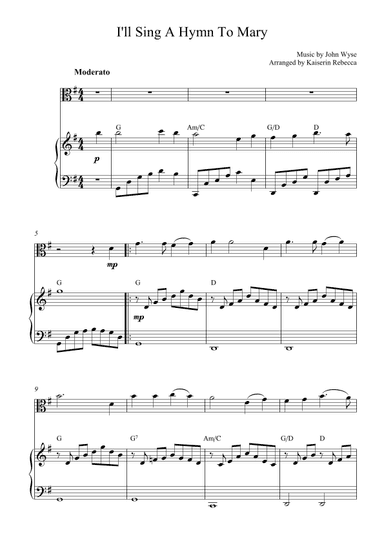 I'll Sing A Hymn To Mary (arr. Kaiserin Rebecca)