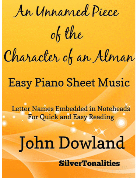 An Unnamed Piece of the Character of an Alman Easy Piano Sheet Music (arr. SilverTonalities)