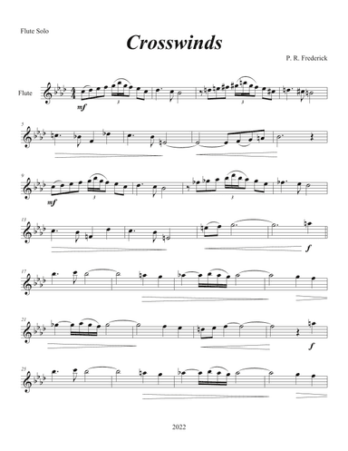 Crosswinds (for unaccompanied flute)