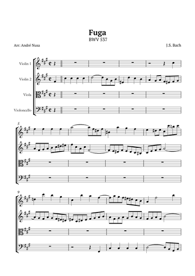 Fugue BWV 537 (arr. André Nusa)