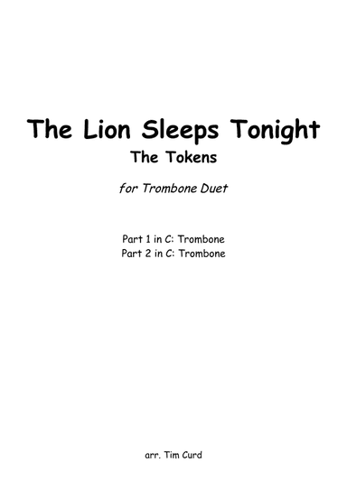The Lion Sleeps Tonight (arr. Tim Curd)