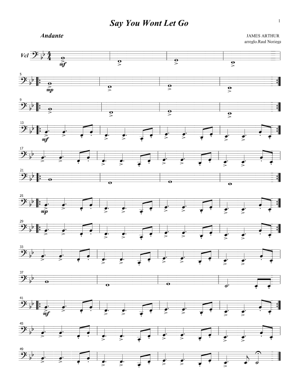 Say You Won't Let Go (arr. RAUL NORIEGA)