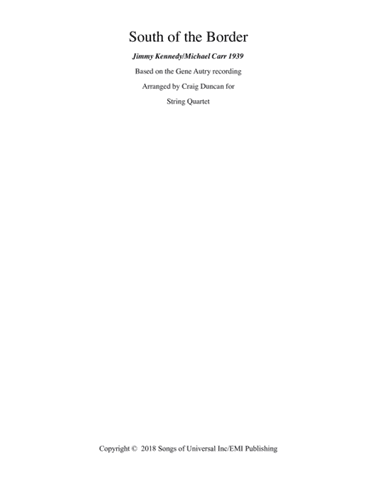 South Of The Border (arr. Craig Duncan)