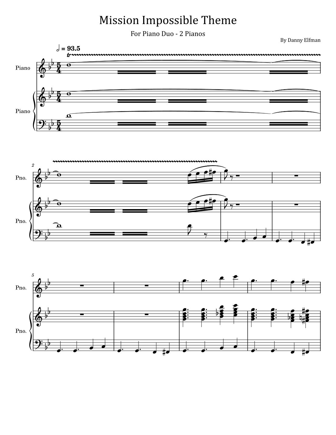 Mission Impossible Theme (arr. poon)