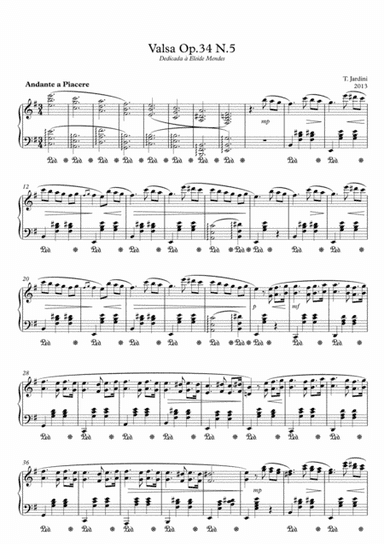 Op.34 Waltz N.5 Andante a Piacere in E Minor