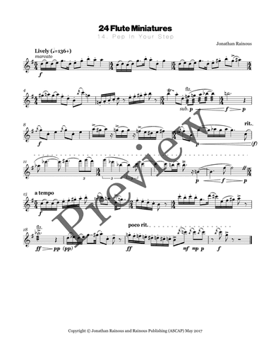 24 Flute Miniatures: No. 14, Pep in Your Step